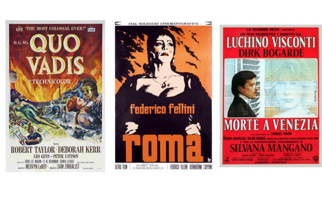 Gli studios nella Città Eterna: dal cinema come propaganda del governo mussoliniano al boom degli anni Cinquanta con le produzioni americane. Il mito raccontato da Fellini e Visconti